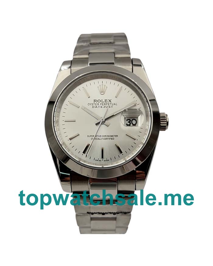 UK AAA Rolex Datejust 15200 36 MM Silver Dials Men Replica Watches