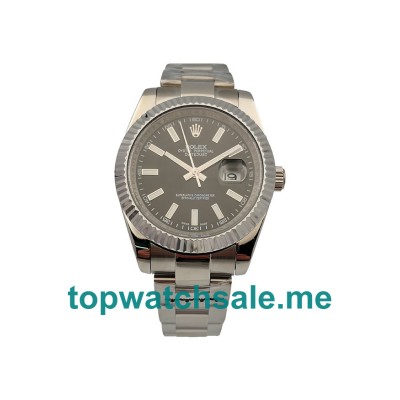 UK AAA Rolex Datejust II 116334 41 MM Black Dials Men Replica Watches