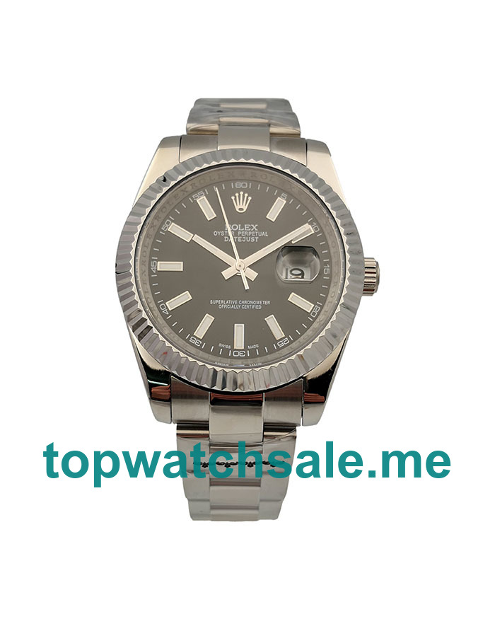 UK AAA Rolex Datejust II 116334 41 MM Black Dials Men Replica Watches