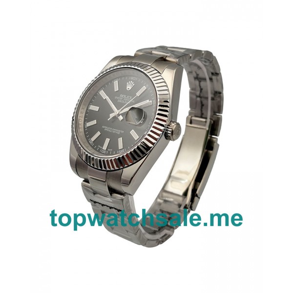 UK AAA Rolex Datejust II 116334 41 MM Black Dials Men Replica Watches