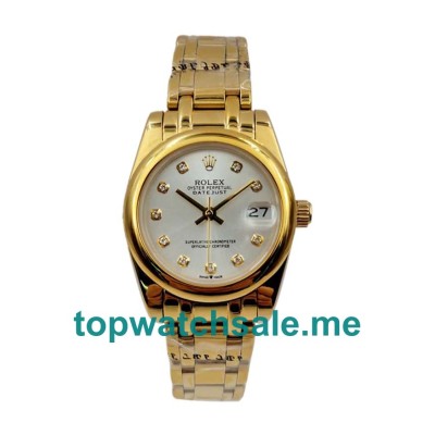 UK AAA Rolex Pearlmaster 81208 31 MM Silver Dials Men Replica Watches
