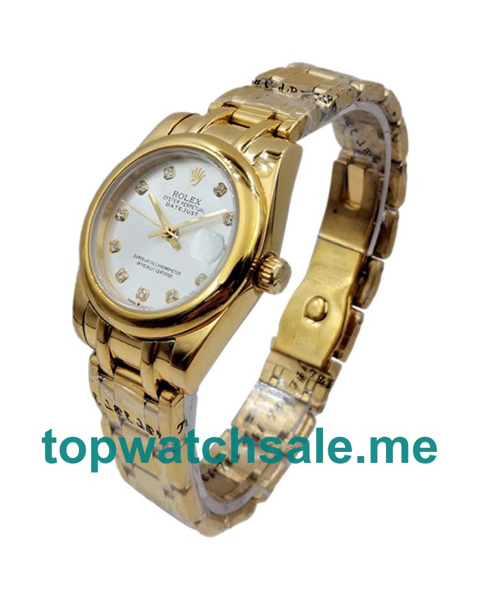 UK AAA Rolex Pearlmaster 81208 31 MM Silver Dials Men Replica Watches