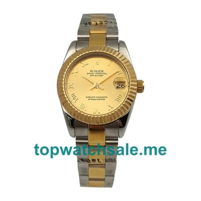 UK AAA Rolex Datejust 178273 31 MM Champagne Dials Unisex Replica Watches