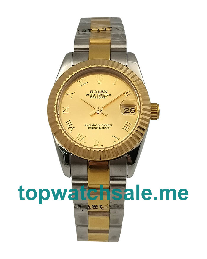 UK AAA Rolex Datejust 178273 31 MM Champagne Dials Unisex Replica Watches