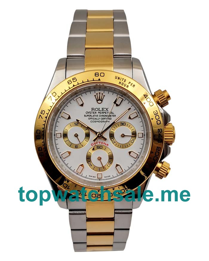 UK AAA Rolex Daytona 16523 40 MM White Dials Men Replica Watches