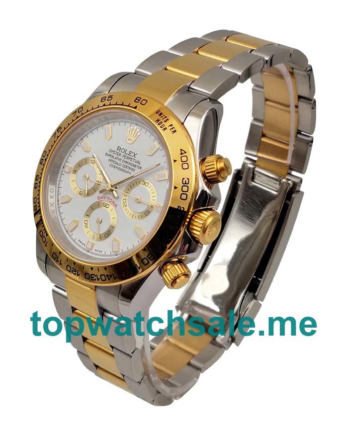 UK AAA Rolex Daytona 16523 40 MM White Dials Men Replica Watches