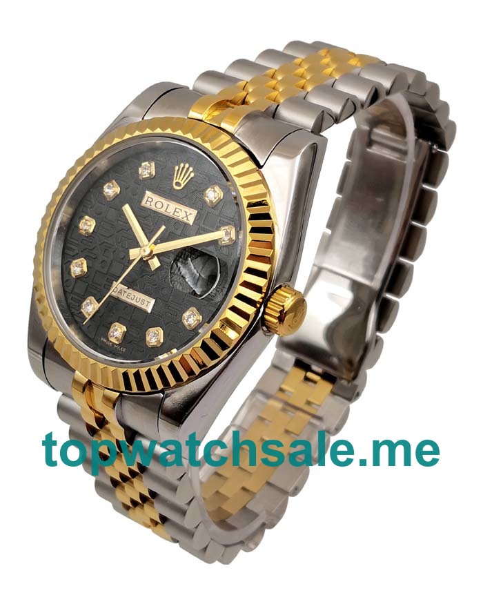 UK AAA Rolex Datejust 116233 36 MM Black Dials Men Replica Watches