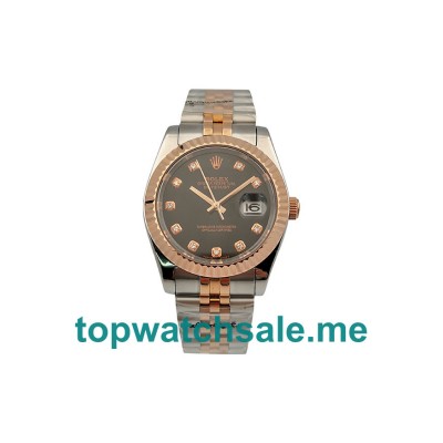 UK AAA Rolex Datejust 116231 36 MM Black Dials Men Replica Watches