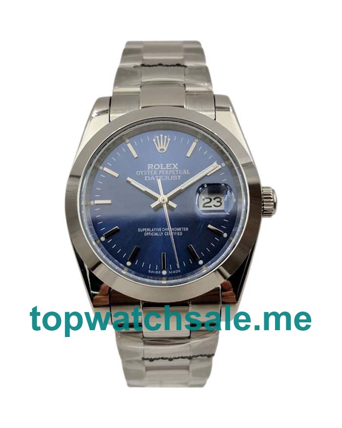 UK AAA Rolex Datejust 126200 36 MM Blue Dials Men Replica Watches