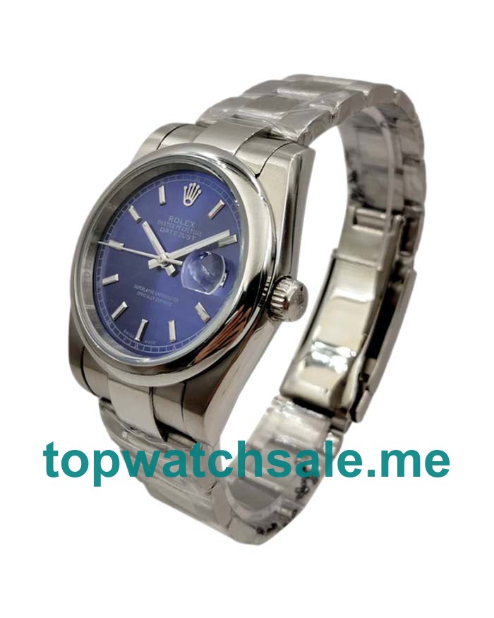 UK AAA Rolex Datejust 126200 36 MM Blue Dials Men Replica Watches