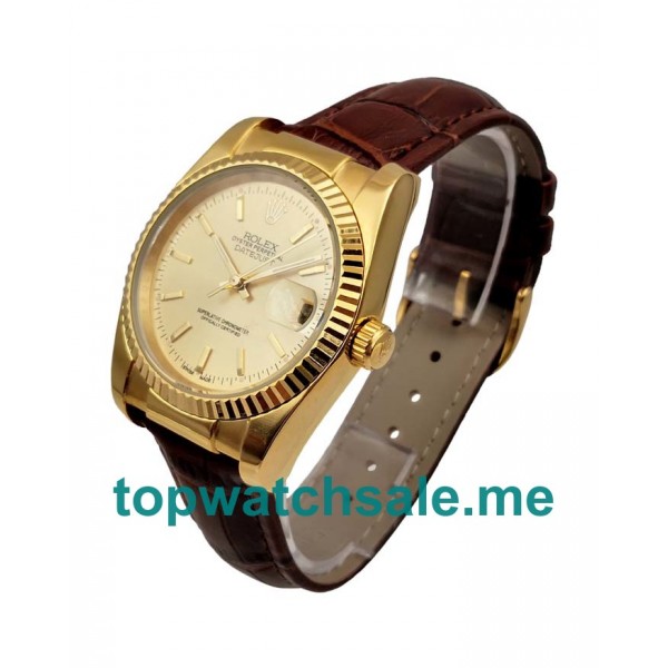 UK AAA Rolex Datejust 1503 31 MM Champagne Dials Men Replica Watches
