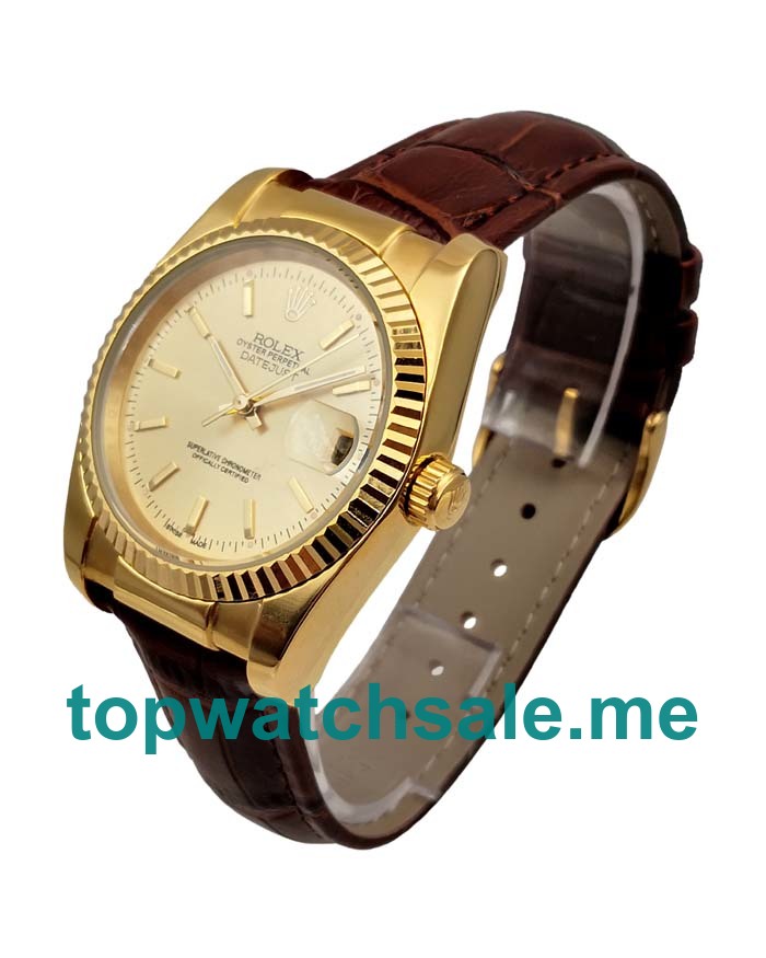 UK AAA Rolex Datejust 1503 31 MM Champagne Dials Men Replica Watches