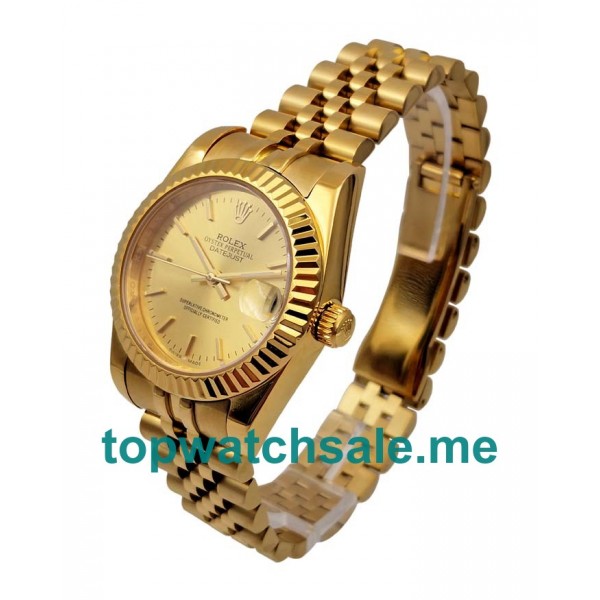 UK AAA Rolex Datejust 6827 31 MM Champagne Dials Unisex Replica Watches