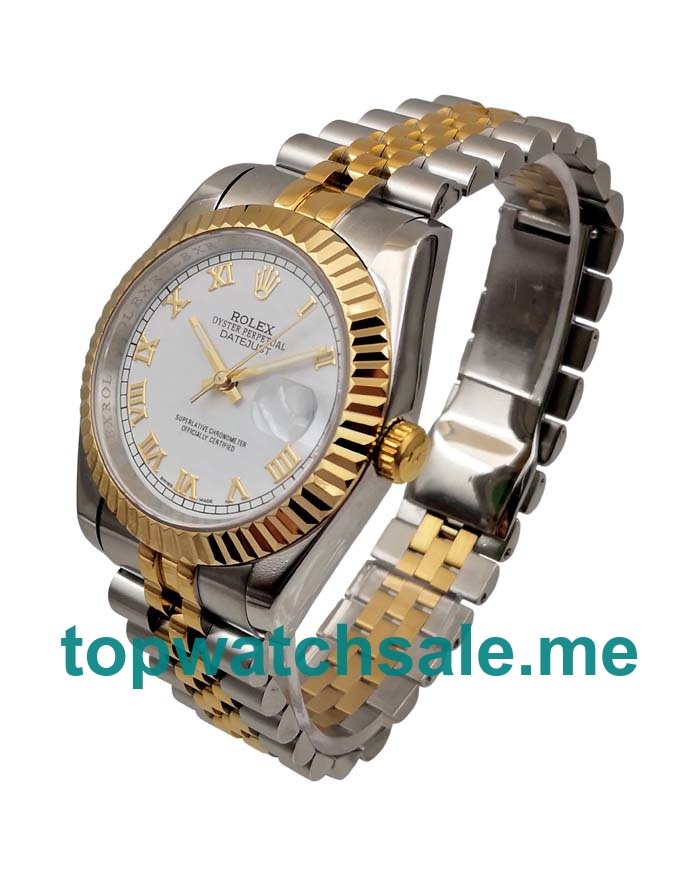 UK AAA Rolex Datejust 16233 36 MM White Dials Men Replica Watches