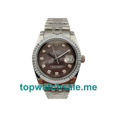 UK AAA Rolex Datejust 116234 36 MM Black Mother-Of-Pearl Dials Men Replica Watches