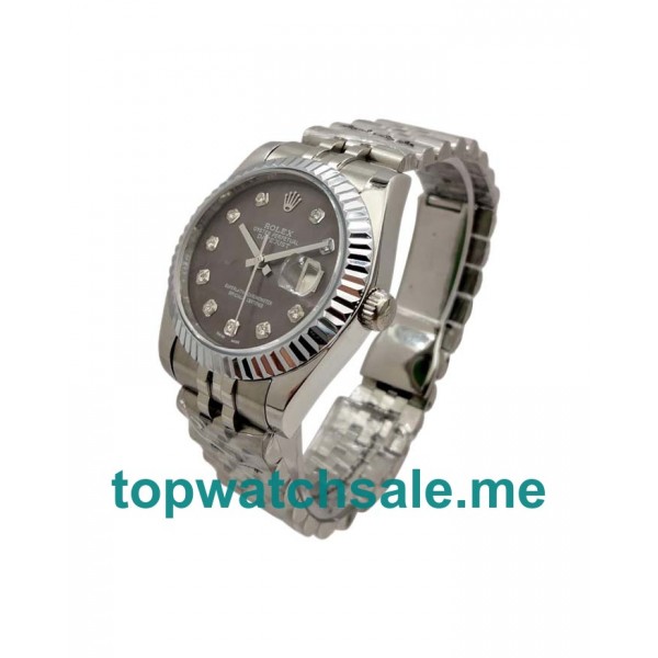 UK AAA Rolex Datejust 116234 36 MM Black Mother-Of-Pearl Dials Men Replica Watches