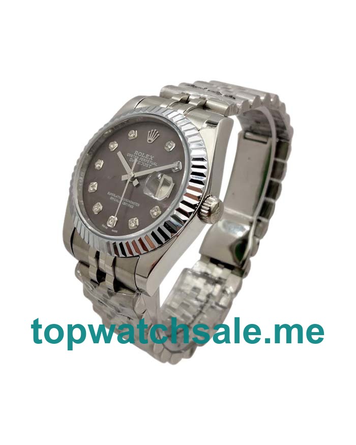 UK AAA Rolex Datejust 116234 36 MM Black Mother-Of-Pearl Dials Men Replica Watches