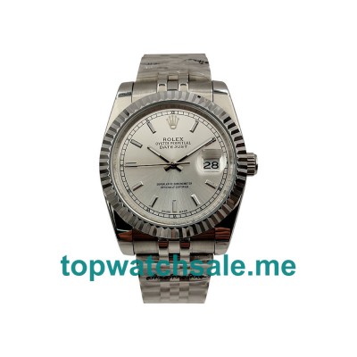 UK AAA Rolex Datejust 16220 36 MM White Dials Men Replica Watches