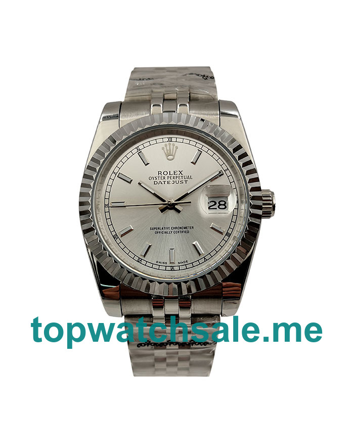 UK AAA Rolex Datejust 16220 36 MM White Dials Men Replica Watches