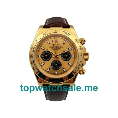 UK AAA Rolex Daytona 116518 40 MM Champagne Dials Men Replica Watches