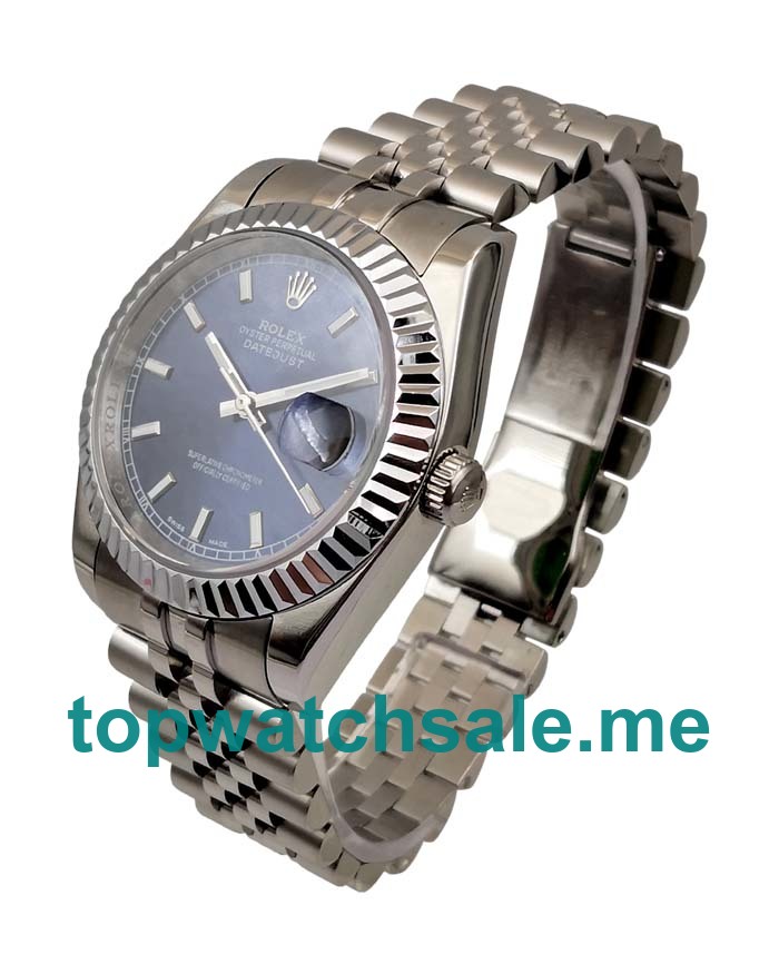 UK AAA Rolex Datejust 16234 36 MM Blue Dials Men Replica Watches