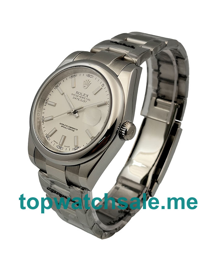 UK AAA Rolex Datejust 115200 36 MM White Dials Men Replica Watches