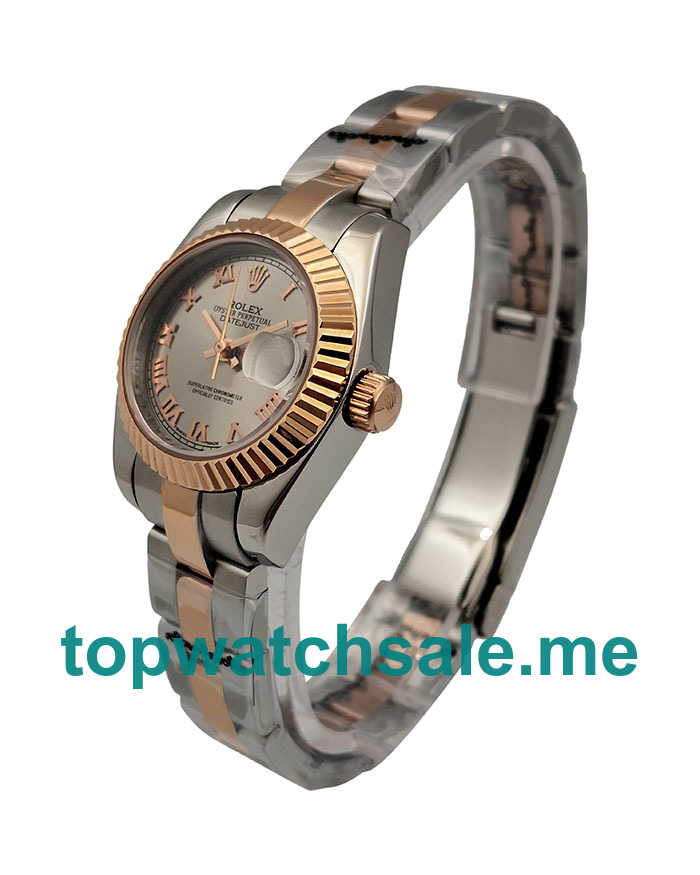 UK AAA Rolex Lady-Datejust 179171 26 MM Rhodium Dials Women Replica Watches