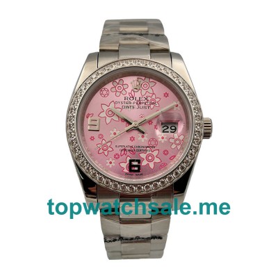 UK AAA Rolex Datejust 116244 36 MM Pink Dials Women Replica Watches