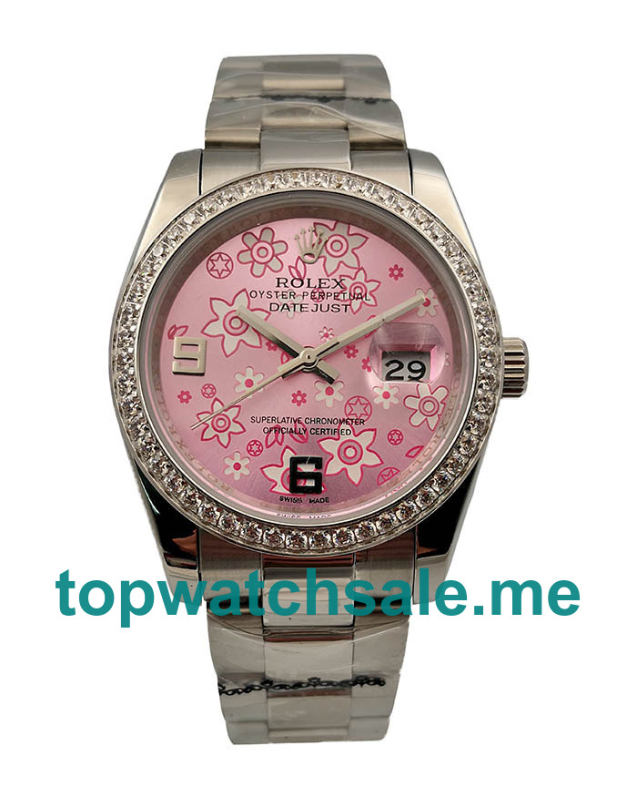 UK AAA Rolex Datejust 116244 36 MM Pink Dials Women Replica Watches