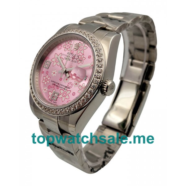 UK AAA Rolex Datejust 116244 36 MM Pink Dials Women Replica Watches