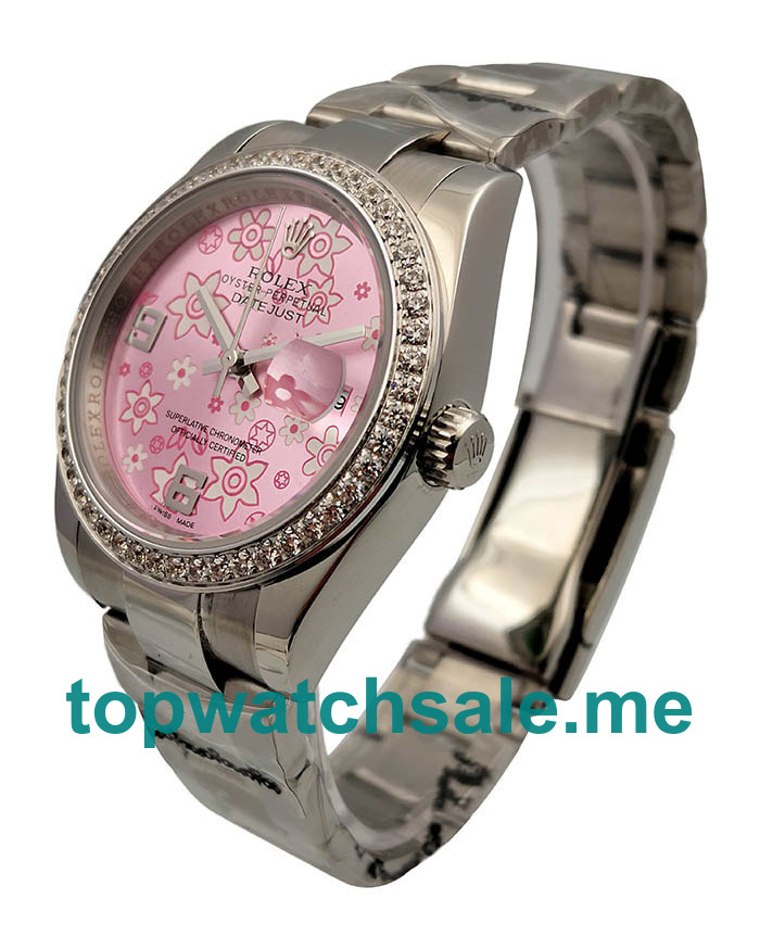 UK AAA Rolex Datejust 116244 36 MM Pink Dials Women Replica Watches