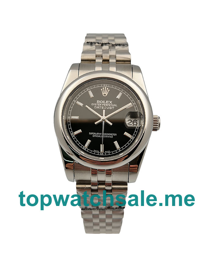 UK AAA Rolex Datejust 178240 31 MM Black Dials Unisex Replica Watches