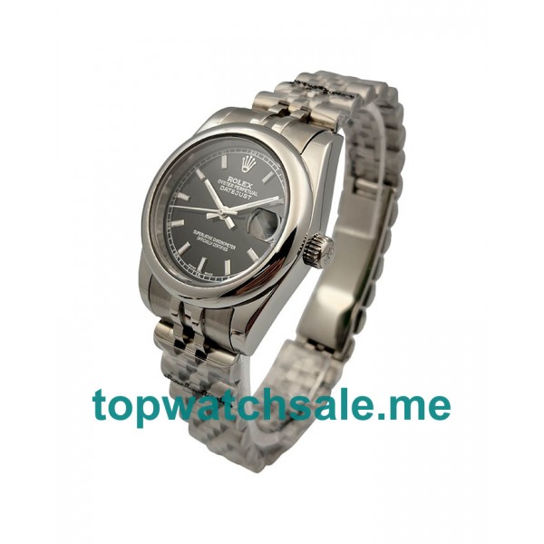 UK AAA Rolex Datejust 178240 31 MM Black Dials Unisex Replica Watches