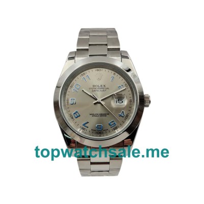 UK AAA Rolex Datejust II 116300 41 MM Silver Dials Men Replica Watches