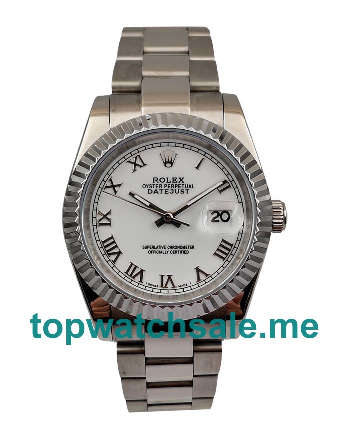 UK AAA Rolex Datejust 16220 36 MM White Dials Men Replica Watches