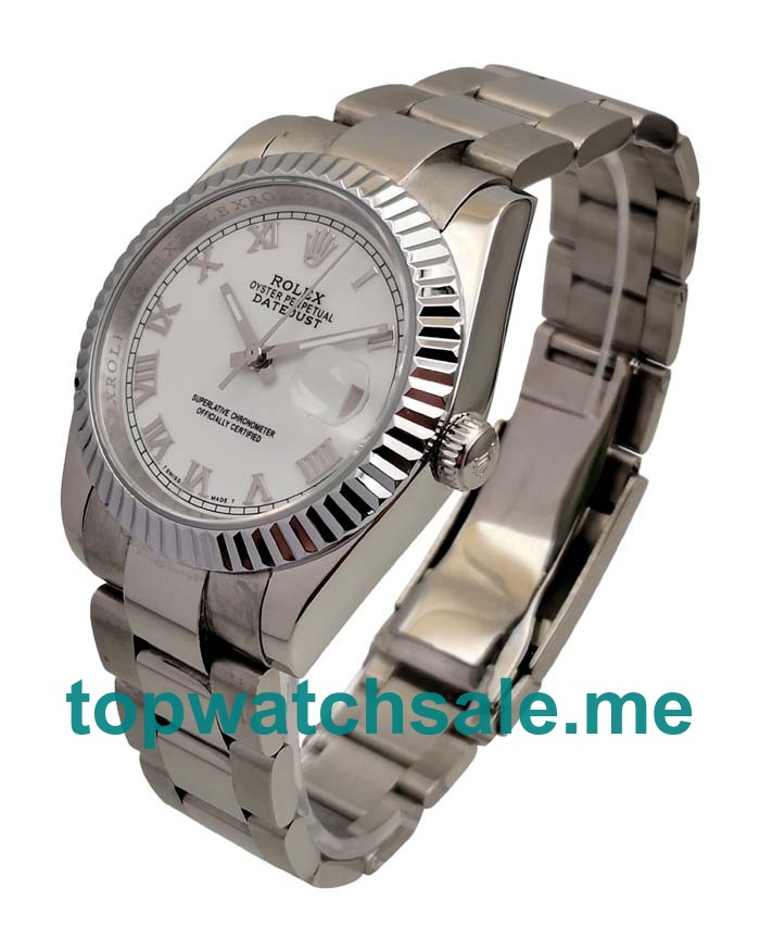 UK AAA Rolex Datejust 16220 36 MM White Dials Men Replica Watches