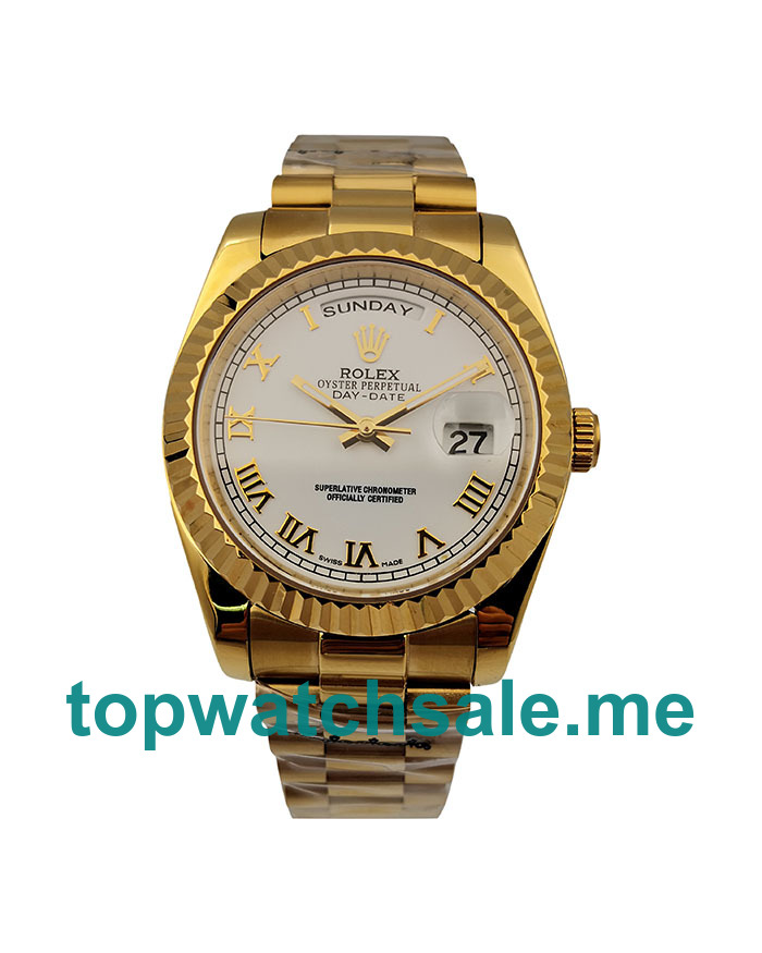 UK AAA Rolex Day-Date 118238 36 MM White Dials Men Replica Watches