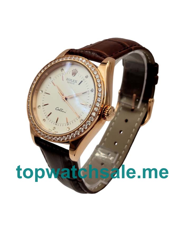UK AAA Rolex Cellini 5310 39 MM White Dials Men Replica Watches