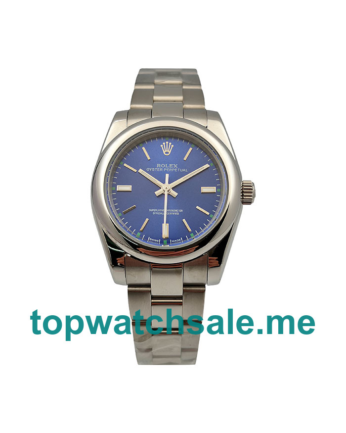 UK AAA Rolex Oyster Perpetual 177200 31 MM Blue Dials Unisex Replica Watches