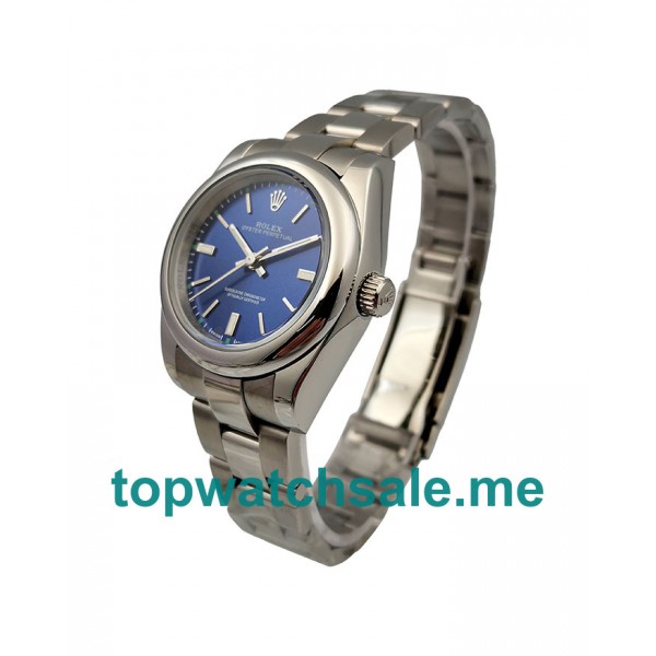 UK AAA Rolex Oyster Perpetual 177200 31 MM Blue Dials Unisex Replica Watches