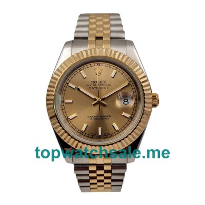 UK AAA Rolex Datejust 116233 41 MM Champagne Dials Men Replica Watches