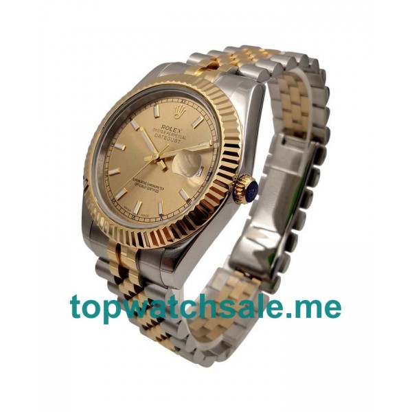 UK AAA Rolex Datejust 116233 41 MM Champagne Dials Men Replica Watches