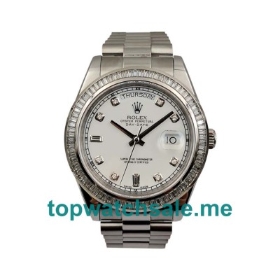 UK Swiss Made Rolex Day-Date 118346 41 MM White Dials Men Replica Watches