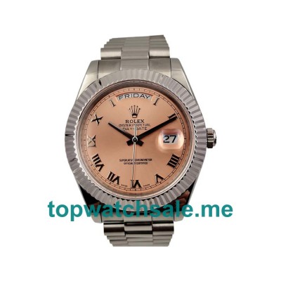 UK Swiss Made Rolex Day-Date 218239 41 MM Pink Dials Men Replica Watches