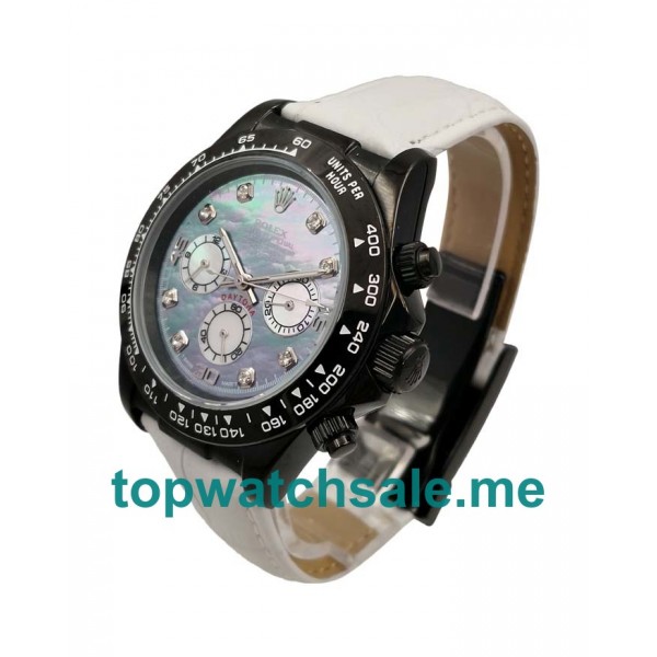 UK AAA Rolex Daytona 116519 40 MM Black Mother-Of-Pearl Dials Men Replica Watches