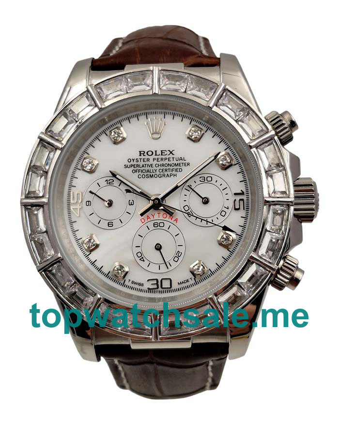 UK AAA Rolex Daytona 116589BR 40 MM White Mother-Of-Pearl Dials Men Replica Watches