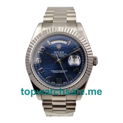 UK Swiss Made Rolex Day-Date II 218239 41 MM Blue Dials Men Replica Watches