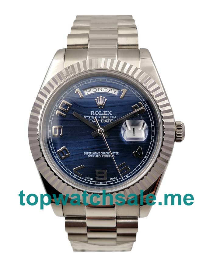 UK Swiss Made Rolex Day-Date II 218239 41 MM Blue Dials Men Replica Watches