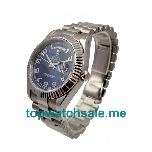 UK Swiss Made Rolex Day-Date II 218239 41 MM Blue Dials Men Replica Watches