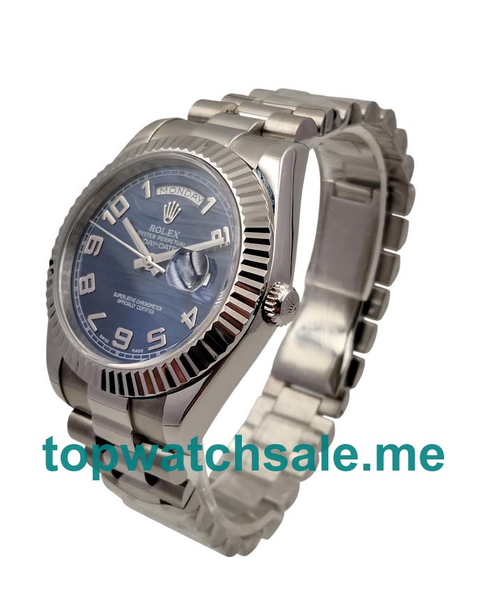 UK Swiss Made Rolex Day-Date II 218239 41 MM Blue Dials Men Replica Watches